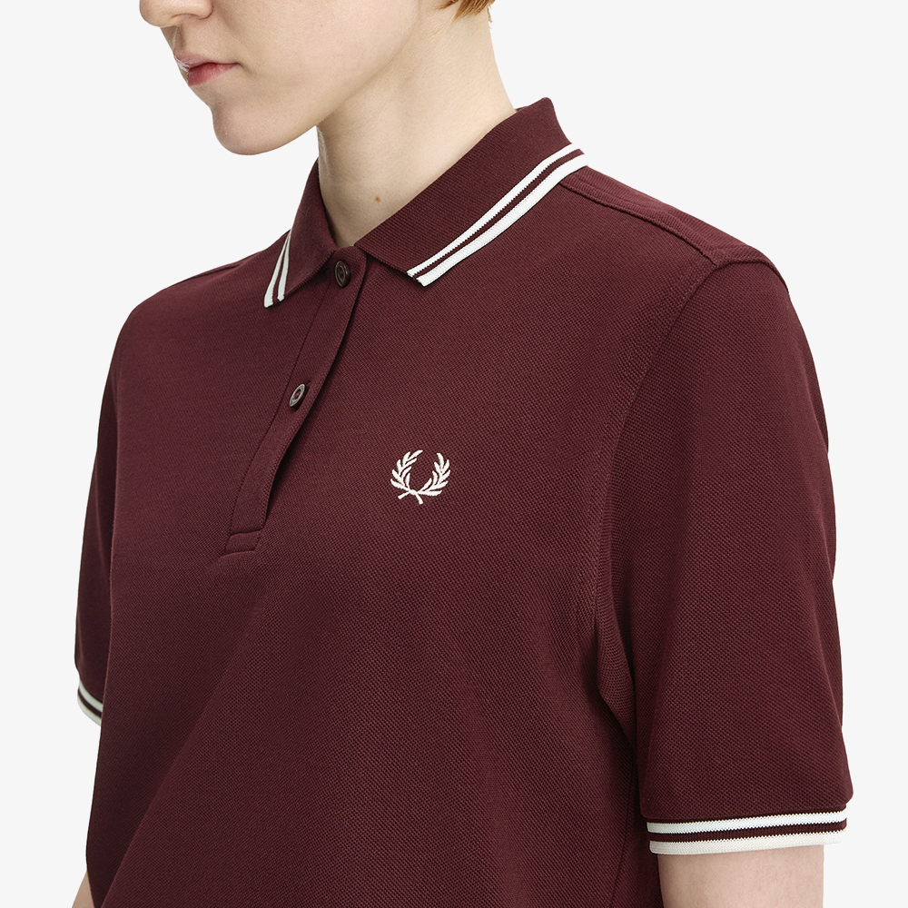 프레드페리 우먼즈 트윈 팁 프레드페리 셔츠 옥스블러드 에크루(Fred Perry Twin Tipped Fred Perry Shirt Oxblood Ecru) - 4