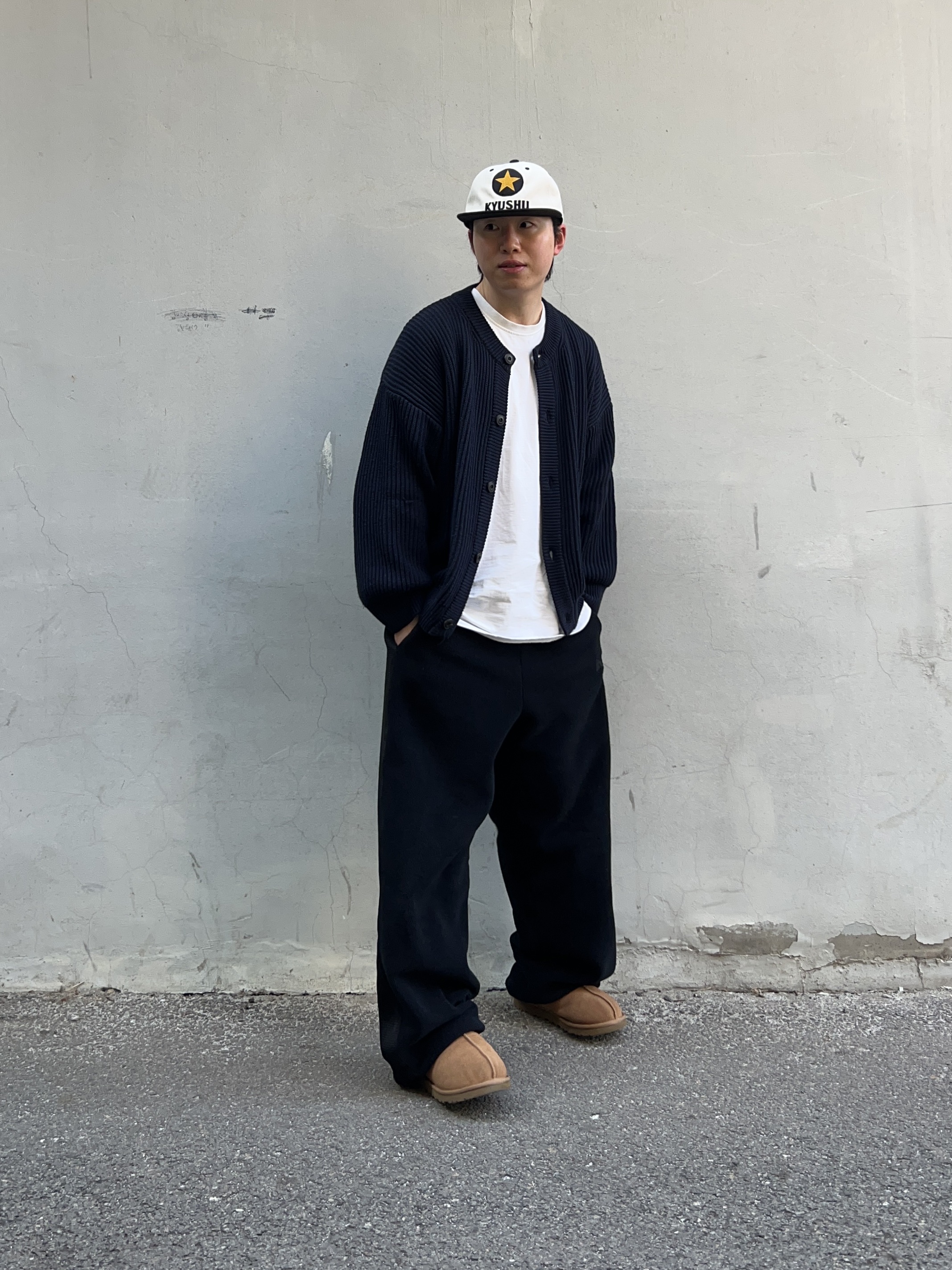 Aoiro KYUSHU Star ビール Cap, Uniqlo x Needles Fleece Wide Pants Black - KR 착용 스타일 - 3
