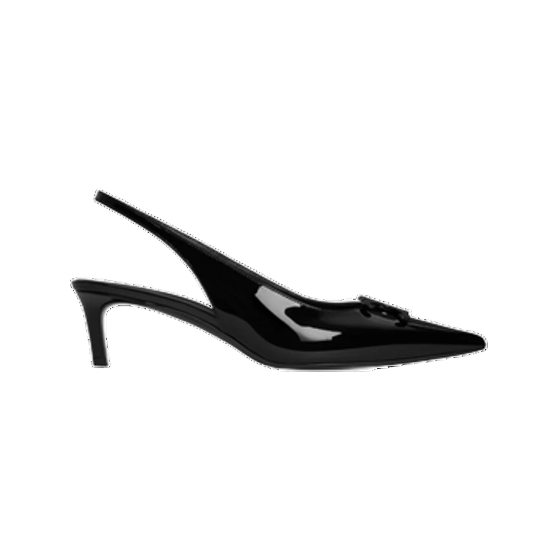 356834582C 38NO 25S [15% 쿠폰] (W) Celine Alma Triomphe Slingback in Patent Calfskin Black