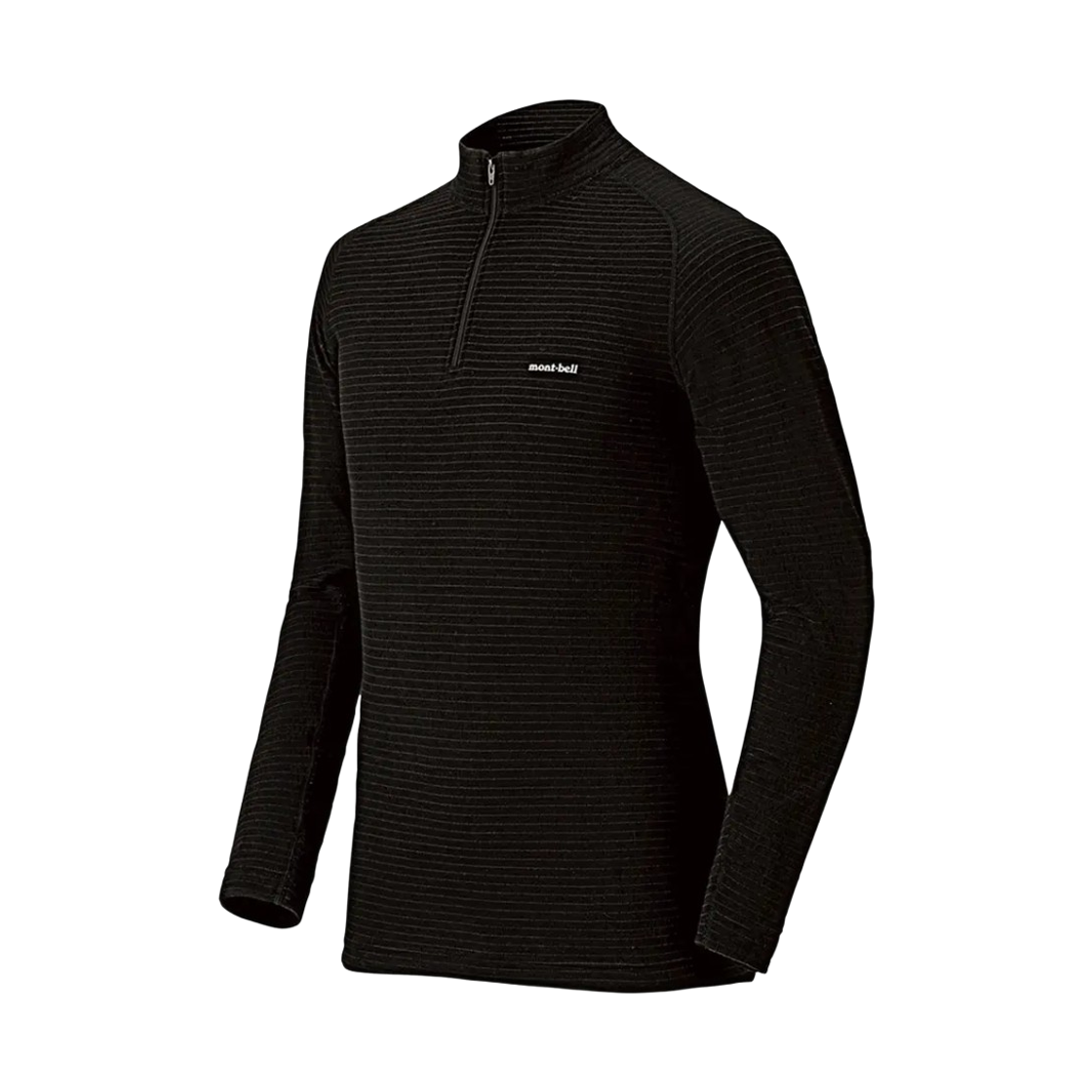 2307248 Montbell Super Merino Wool Expedition High Neck Shirt Black