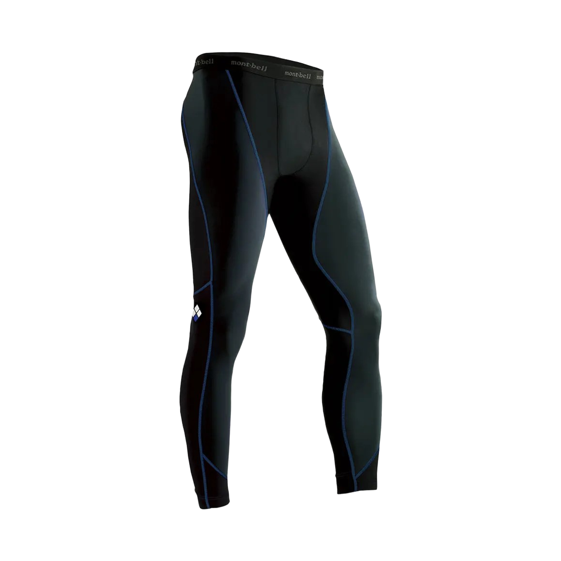 1107158 Montbell Supportec Light Tights Black Ultra Marine