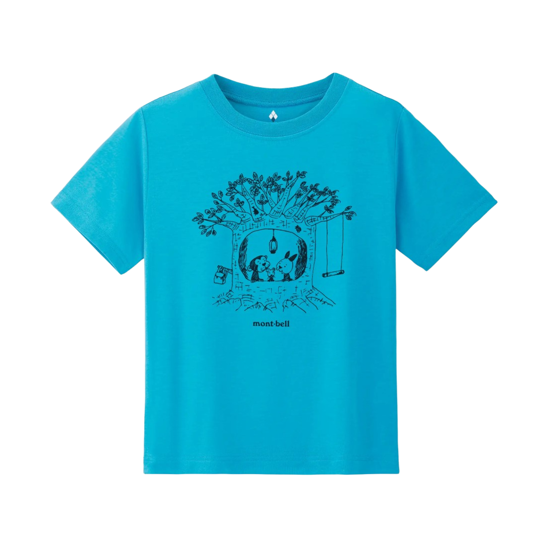 1114863 (Kids) Montbell Wickron Ki No Ouchi T-Shirt Light Blue