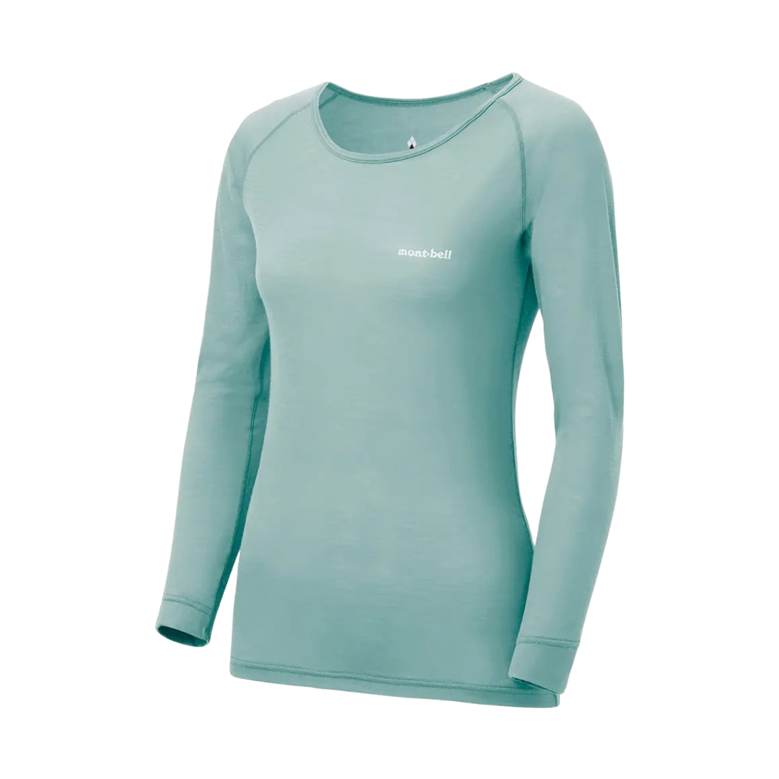 2307108 (W) Montbell Super Merino Wool Light Weight Round Neck Shirt Light Blue