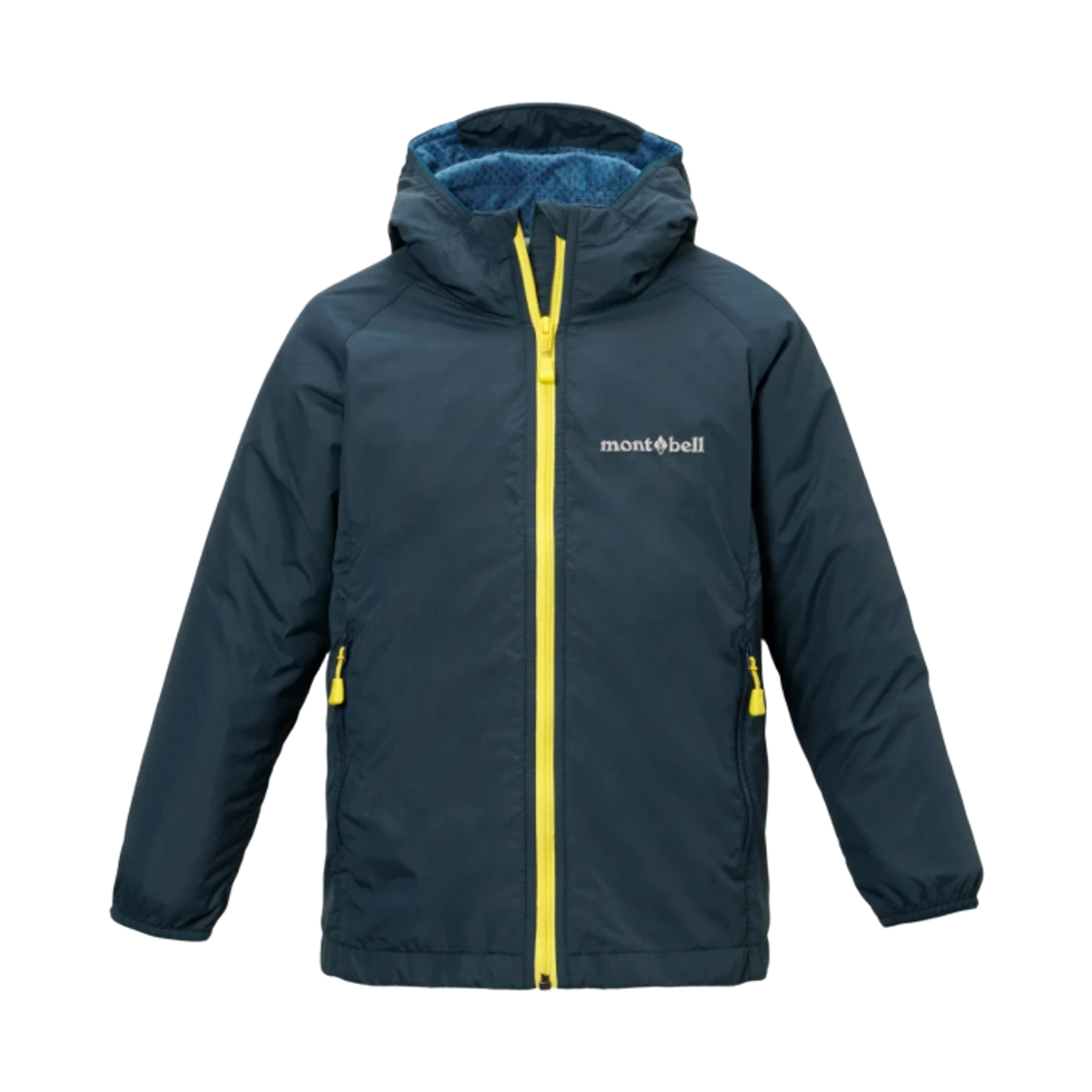 1106804 (Kids) Montbell Light Shell Hooded Jacket Blue Green