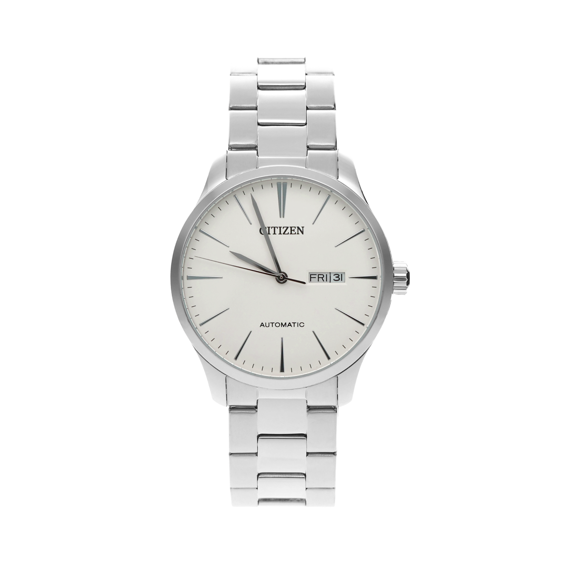 시티즌 메카니컬 오토매틱 40mm 스테인리스 스틸 화이트 실버(Citizen Mechanical Automatic 40mm Stainless Steel White Silver)