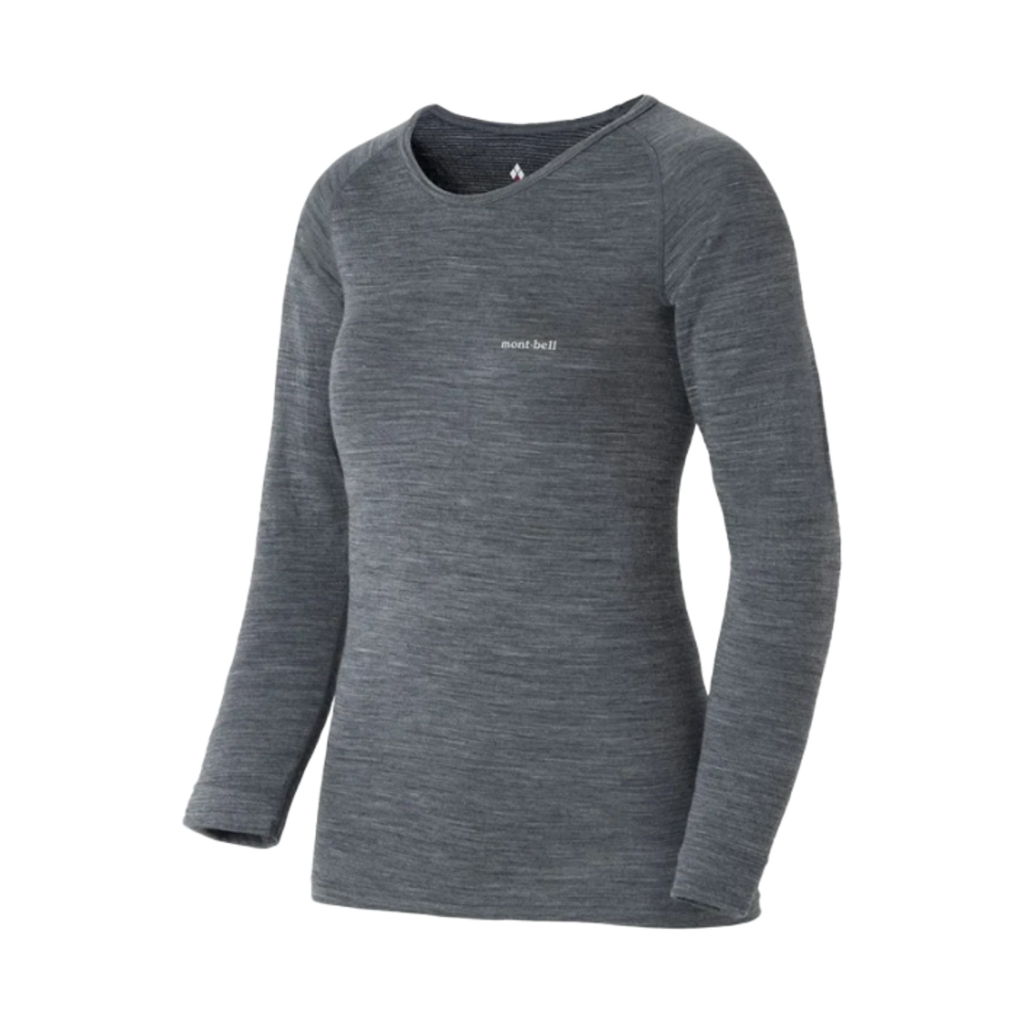 1107170 (W) Montbell Super Merino Wool Expedition Round Neck Shirt Gray