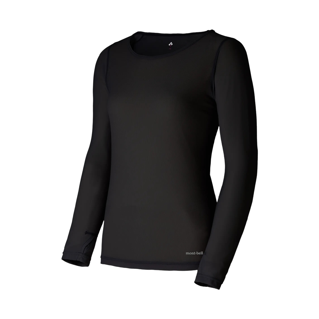 1107846 (W) Montbell Zeo-Line Cool Mesh Slim-Fit Arm Shirt Black