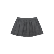 Shushu/Tong Women Tuck Detail Pleated Skirt Grey - 26SS