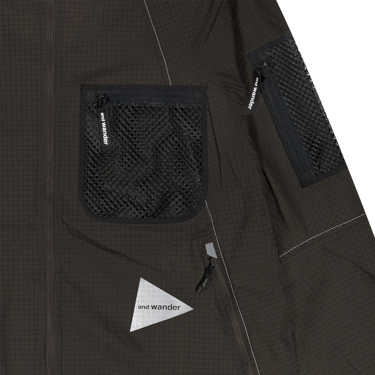 앤드 원더 010 브레스 립 후디 차콜 - 26SS(And Wander 010 Breath Rip Hoodie Charcoal - 26SS) - 6