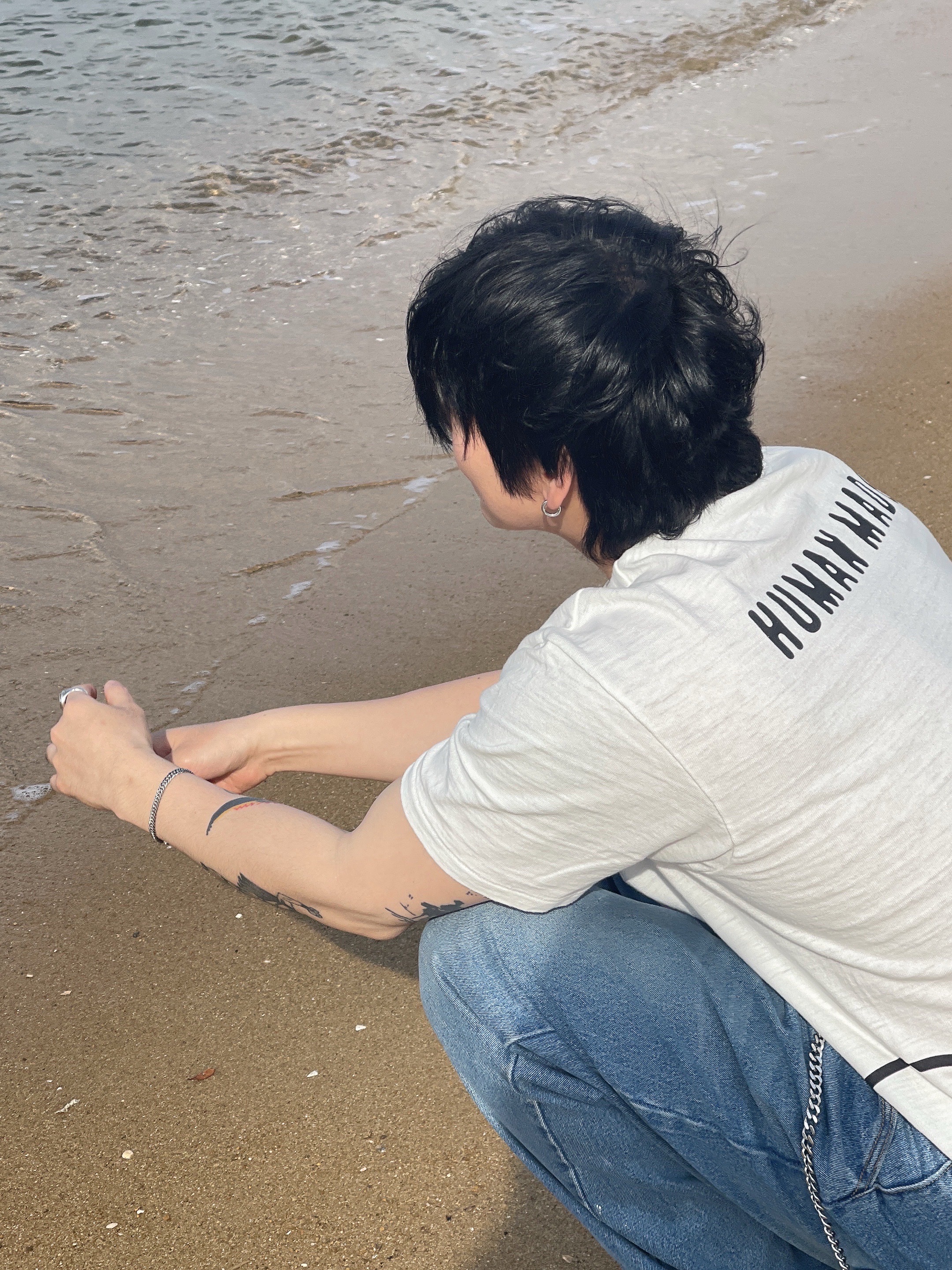 Human Made Graphic T-Shirt White, Onitsuka Tiger Mexico 66 SD White Directoire Blue 착용 스타일 - 2