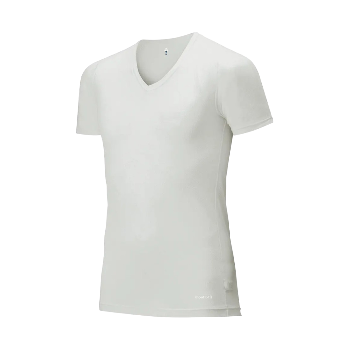 1107753 Montbell Zeo-Line Cool Mesh V-Neck T-Shirt Light Gray