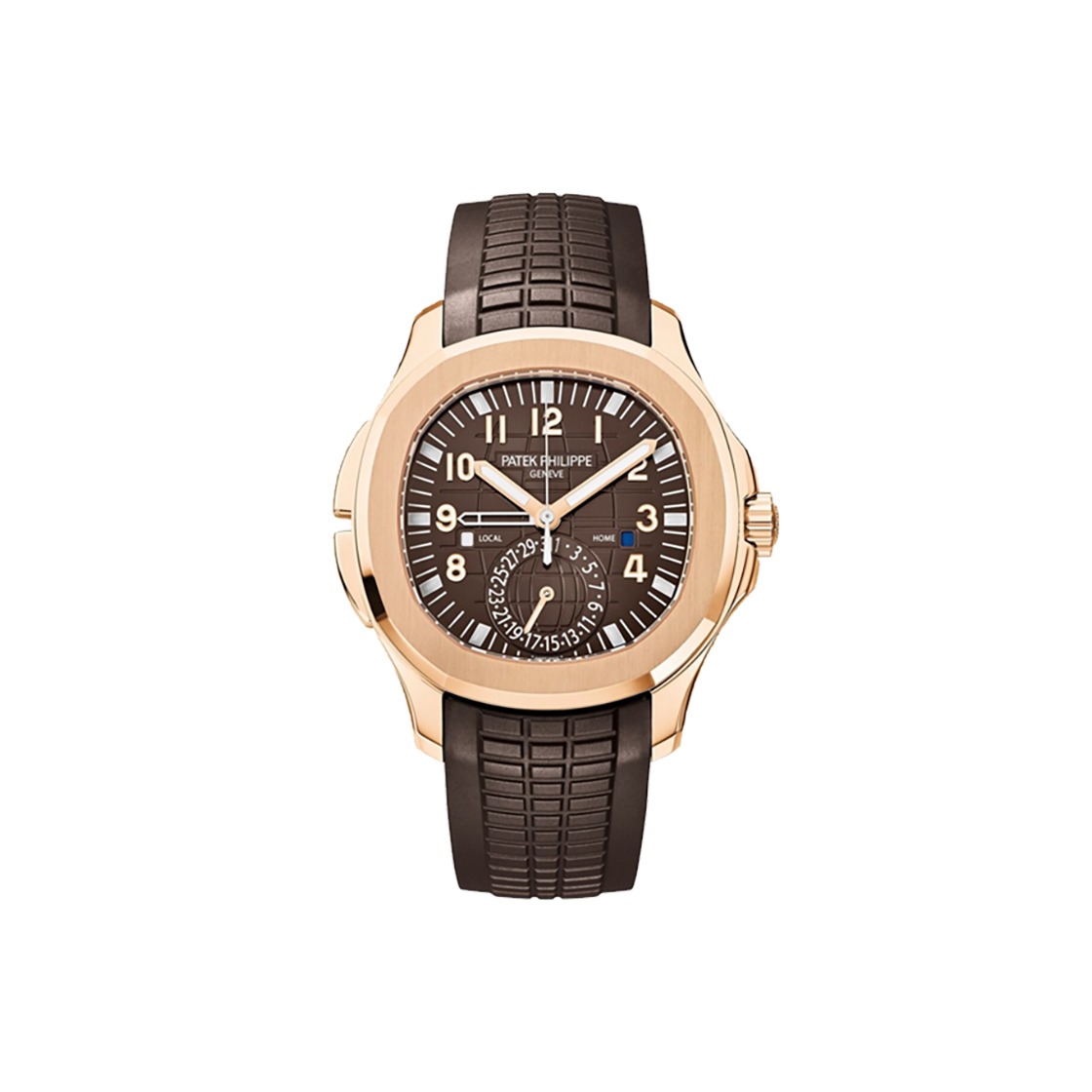 파텍필립 아쿠아넛 트래블타임 40.8-5164R-001 브라운 아라빅+바 NO.7356(Patek Philippe Aquanaut Travel Time 40.8mm Brown Arabic Dial No. 7356)