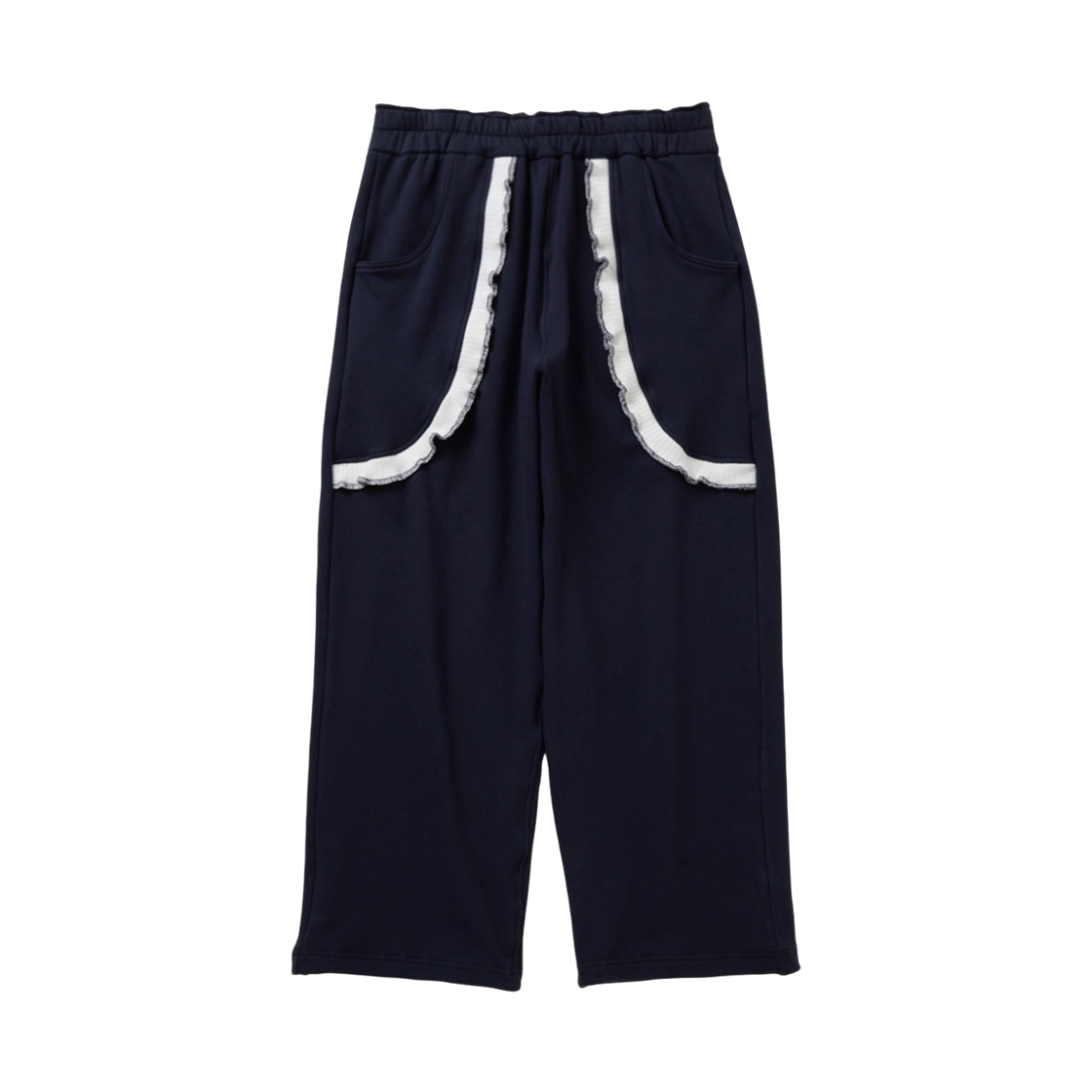N-24FW02-NV NICK GEAR Frill Sweatpants Navy