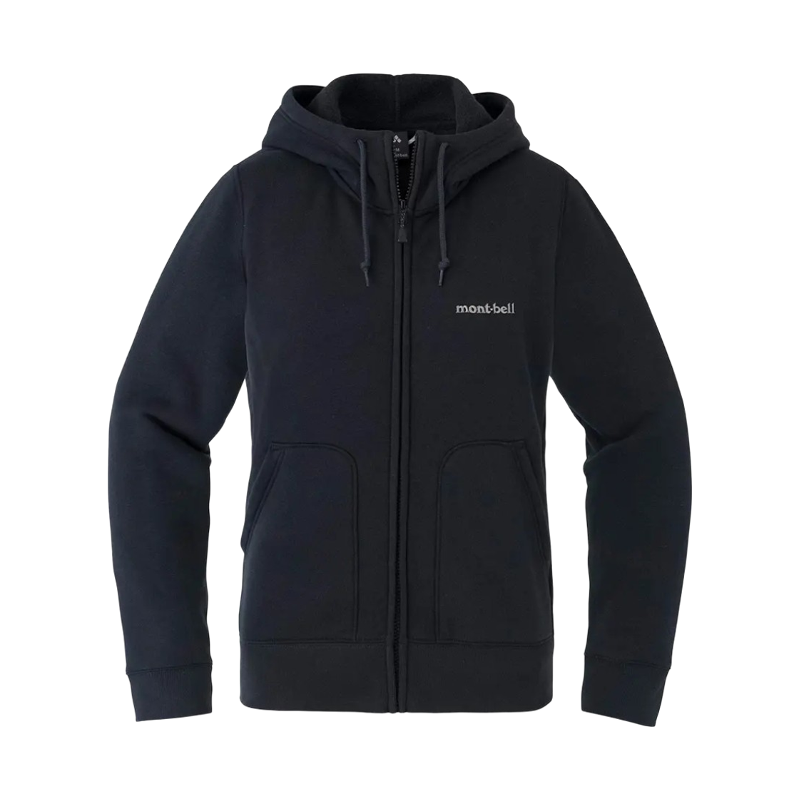2104850 (W) Montbell Cotton Full-Zip Hooded Sweatshirt Black