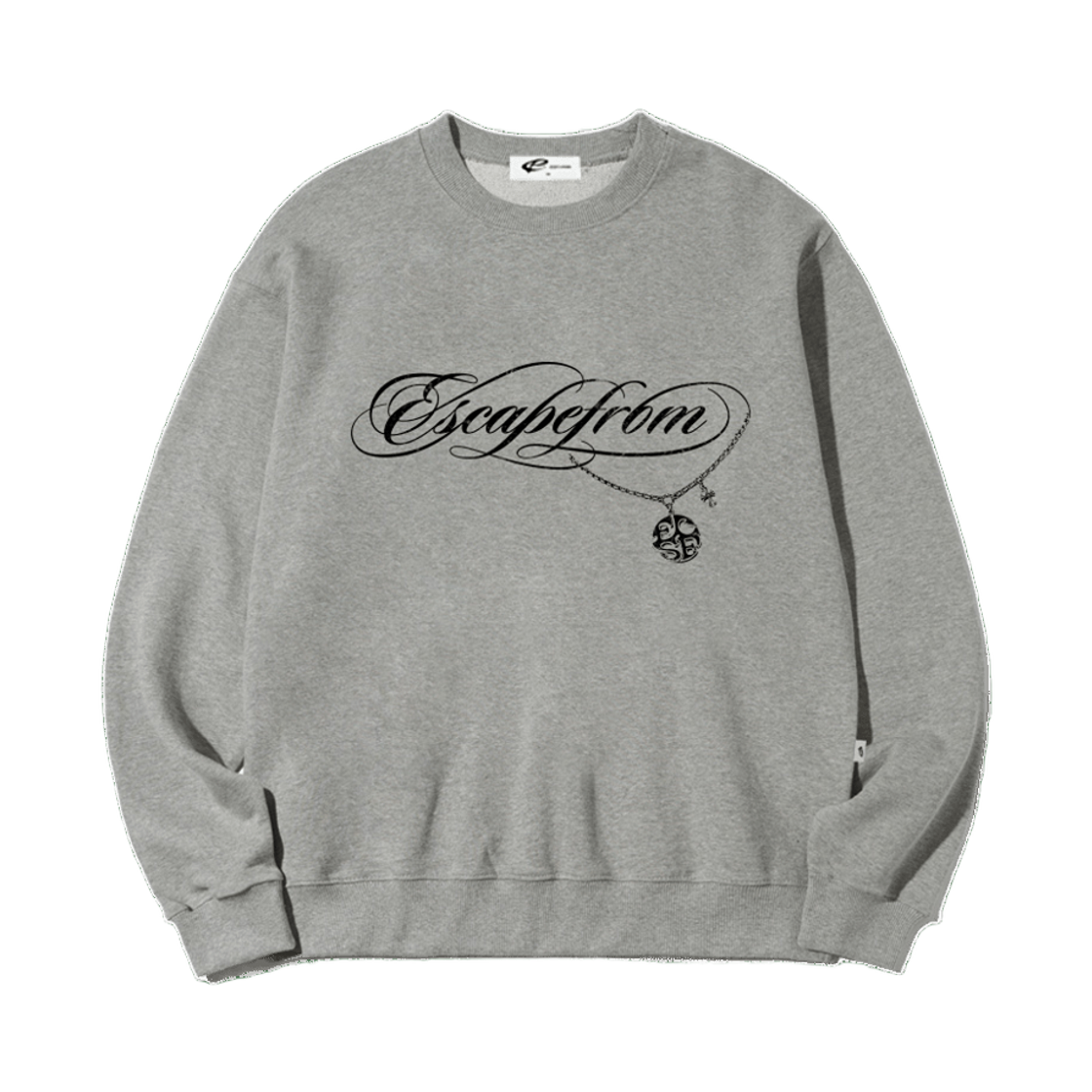 이스케이프프롬 ESCF 체인 프린트 맨투맨 그레이(Escapefrom ESCF Chain Print Sweatshirt)