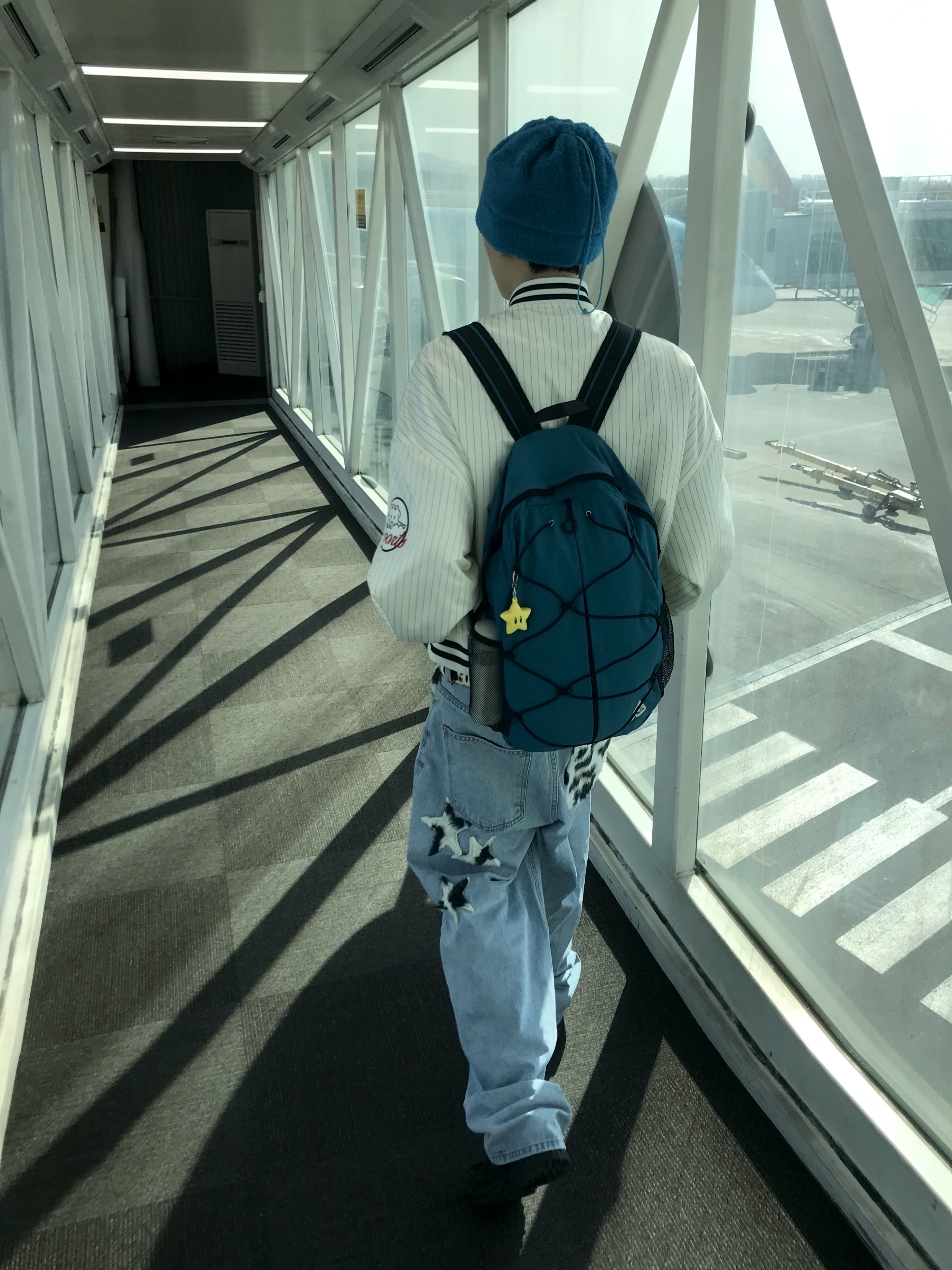 Heisan Packable Daypack 228T - Aquablue, New Balance 410v5 Black - 2E Wide 착용 스타일 - 2
