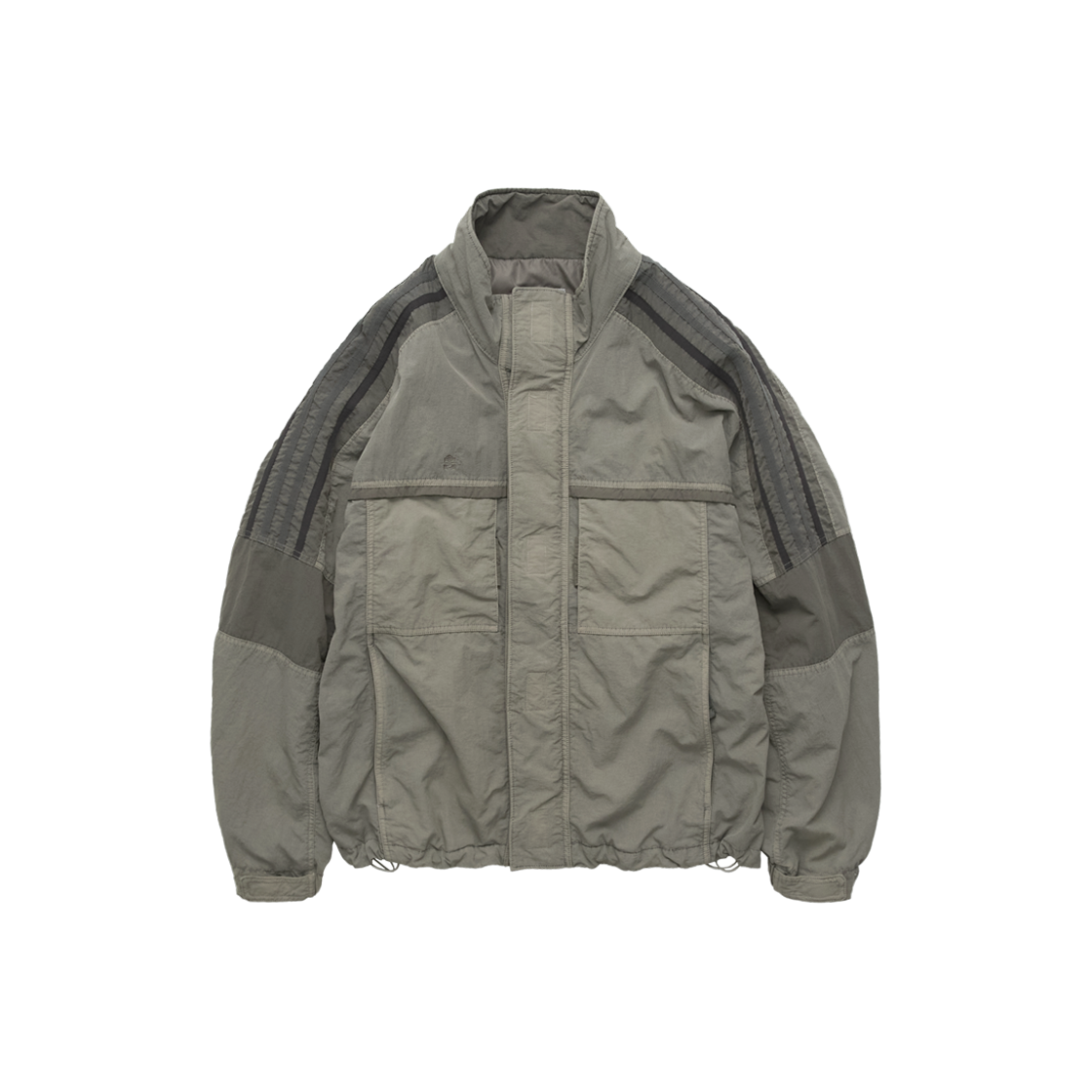 PL6PPK1171AN Polyteru Old School Track Parka 1.2v Khaki Gray