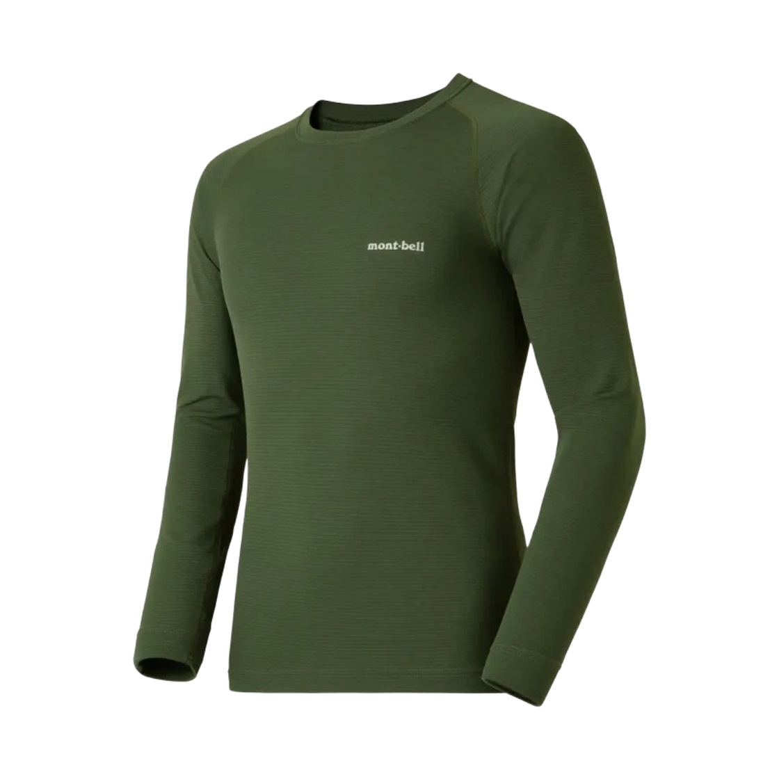 1107704 Montbell Zeo-Line Middle Weight Round Neck Shirt Dark Green
