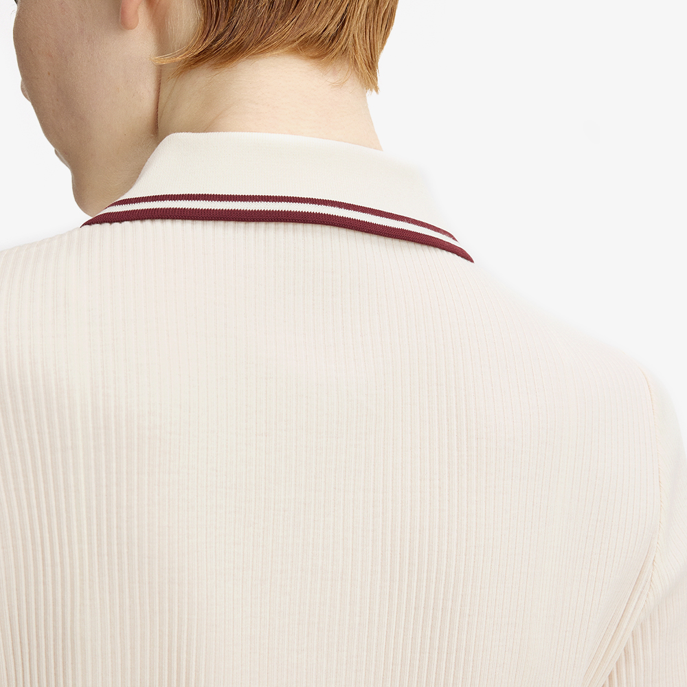 프레드페리 우먼즈 버튼스루 립 폴로 셔츠 에크루(Fred Perry Button-Through Rib Polo Shirt Ecru) - 5