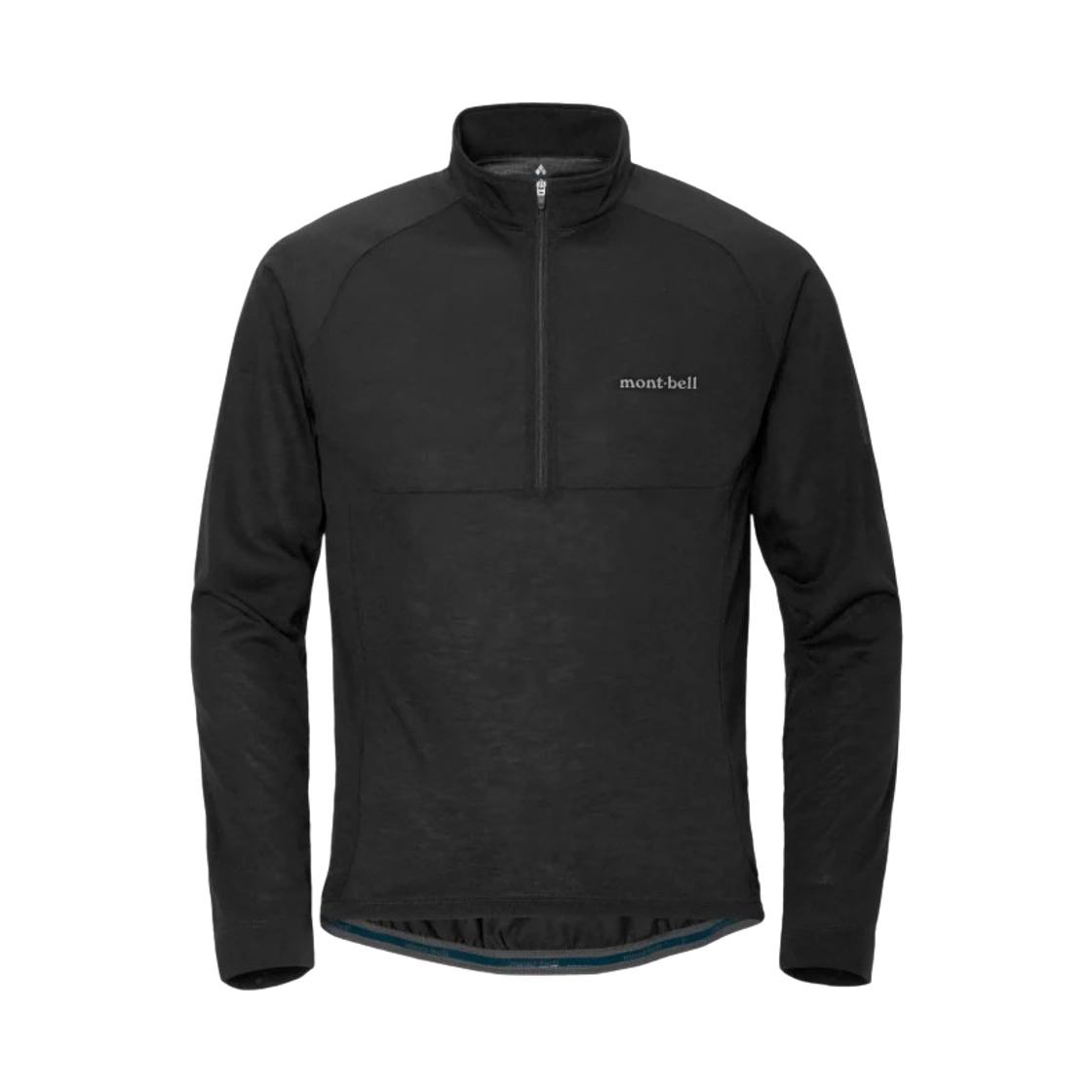 1130685 Montbell Wickron Cycling Long Sleeve Zip Shirt Black