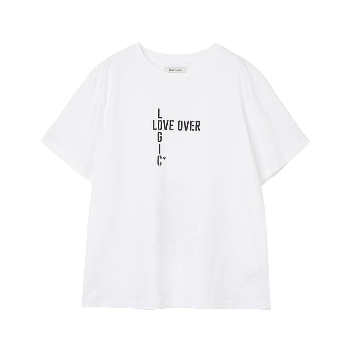 MW286WHT MILLO WOMEN Love Logic Over T-Shirts White
