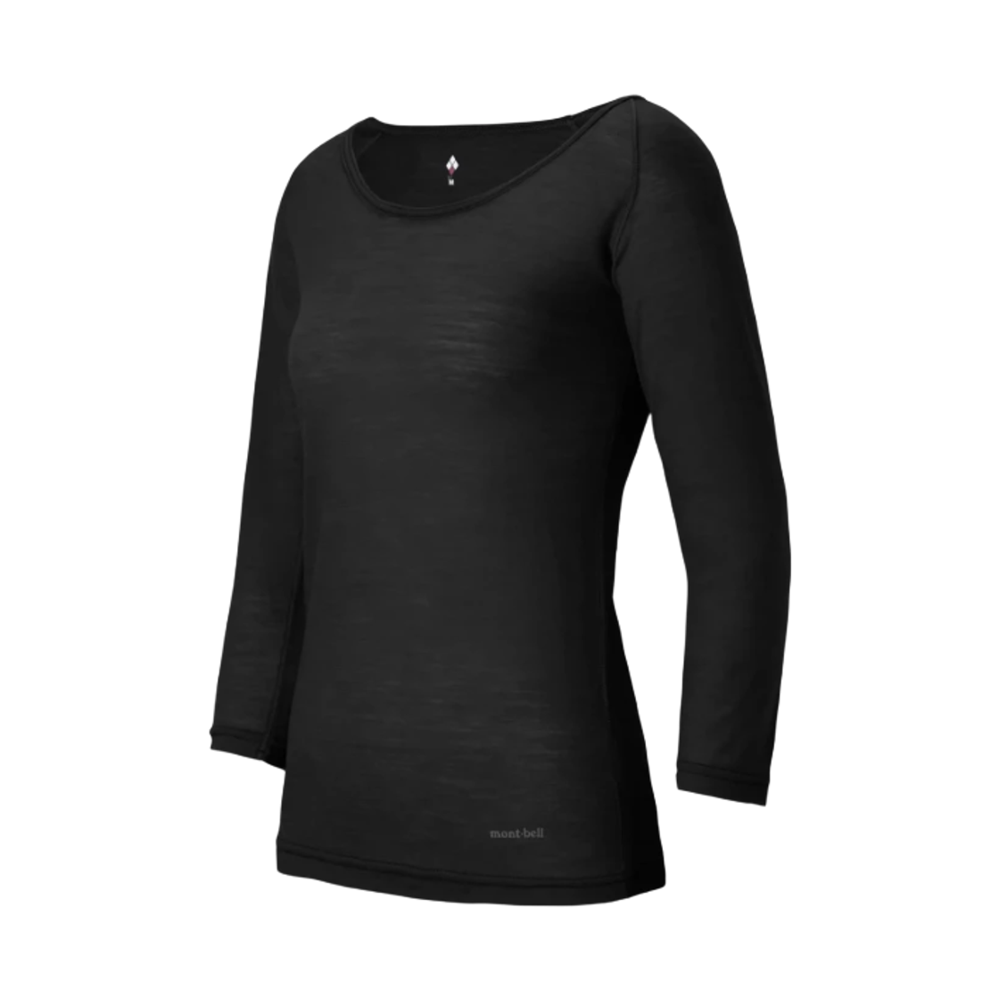 1107822 (W) Montbell Super Merino Wool Light Weight U-Neck Shirt Black