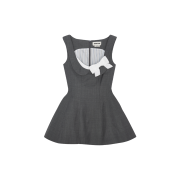 Shushu/Tong Women Side Bow A Line Dress Grey - 26SS