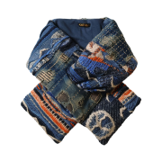 Kapital Boro x Gaudy Knitwear Kesa Muffler Indigo