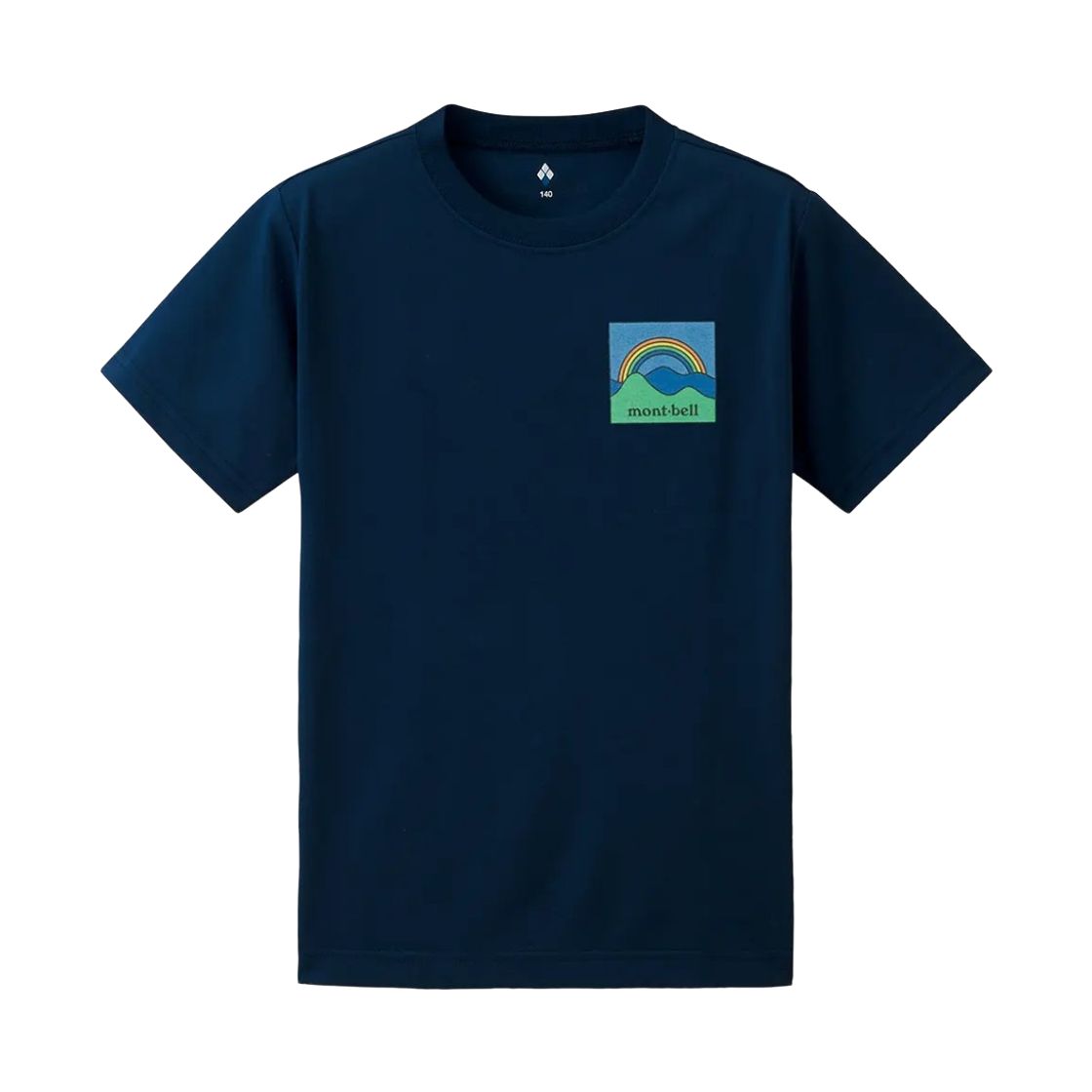 1114807 (Kids) Montbell Wickron Rainbow T-Shirt Navy