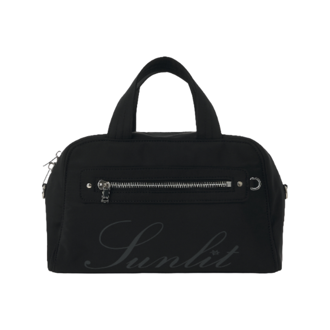 SSSBA2608 SUNLIT Lettering Cross Tote Bag Black