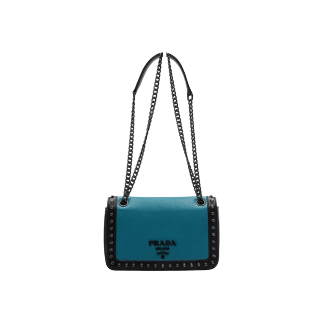 프라다 1BD147 그레이스 카프 스터드 플랩 블랙 로고 체인 숄더백 겸 크로스백aa60692(Prada Grace Calf Stud Flap Black Logo Chain Shoulder Bag/Crossbody)