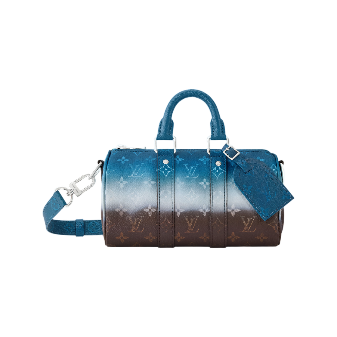 M28026 Louis Vuitton Keepall Bandouliere 25 Blue Monogram Pigment