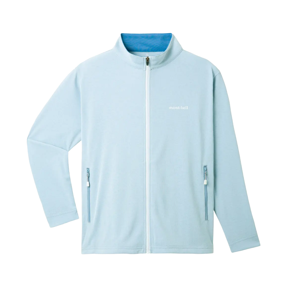 1114646 (Kids) Montbell Wickron Full-Zip Shirt Light Blue
