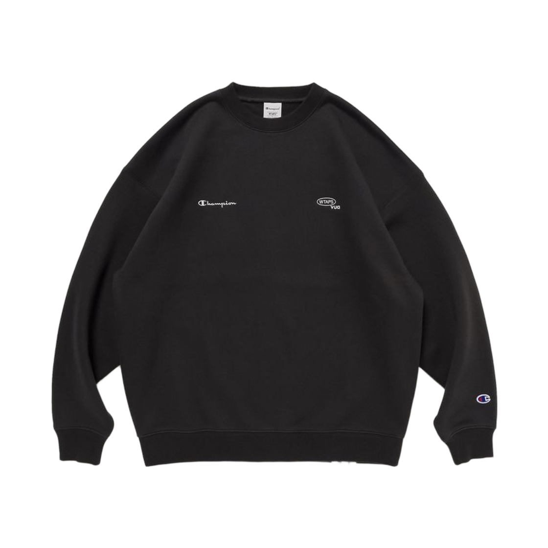 챔피온 x 더블탭스 테리 플리스 크루넥 스웨트셔츠 오프 블랙(Champion x WTAPS Terry Fleece Crewneck Sweatshirt Off Black)