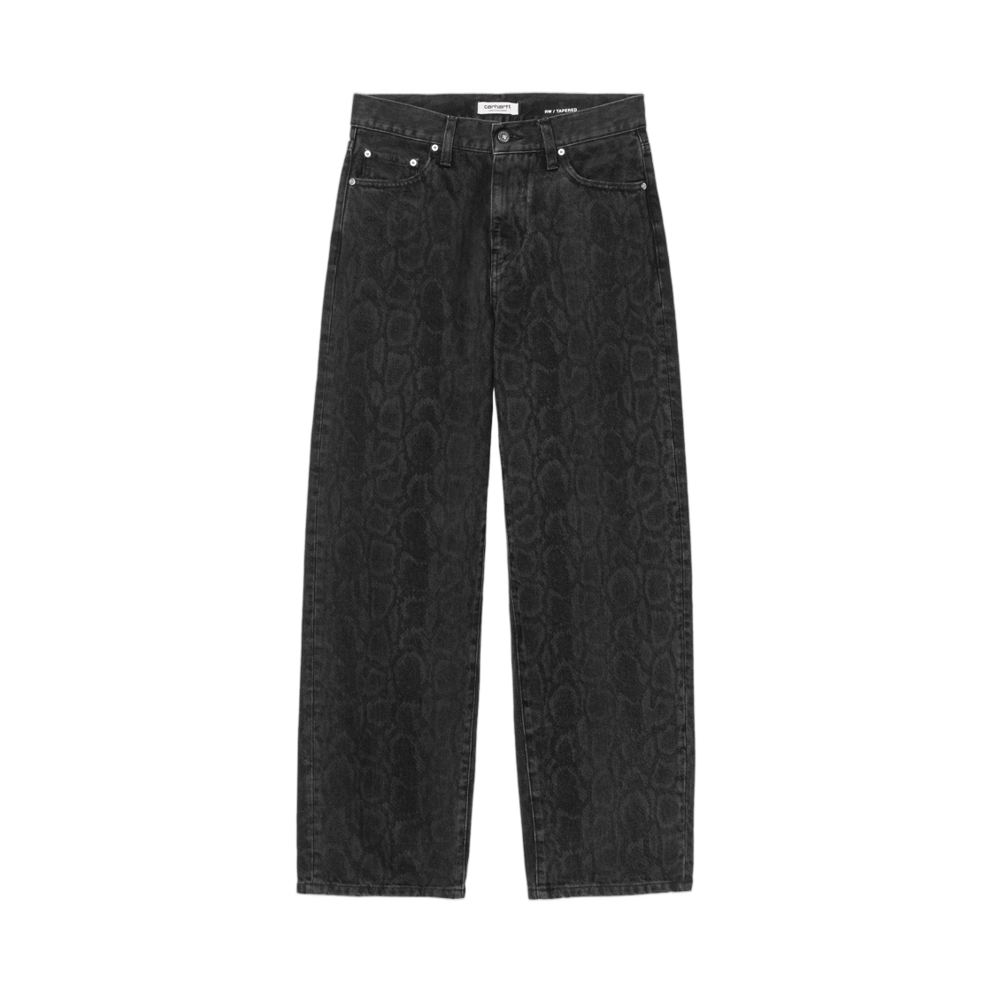 (W) 칼하트 WIP 스네이크 아린 팬츠 스네이크 카모 블랙 헤비 스톤 워시((W) Carhartt WIP Snake Arin Pant Snake Camo Black Heavy Stone Wash) - 2