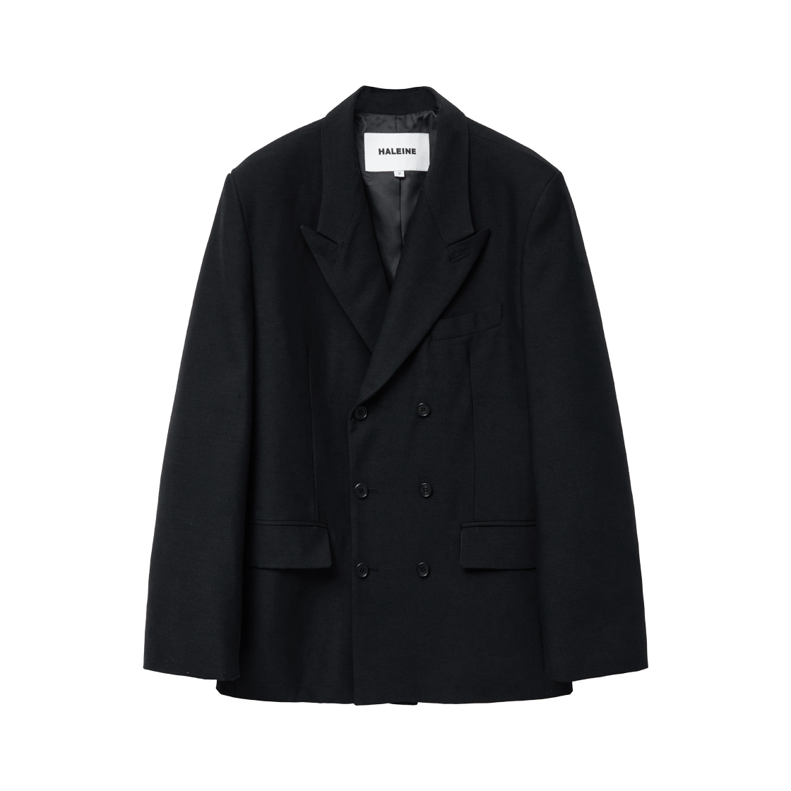 알렌느 울 더블 블레스트 자켓 블랙(Haleine Wool Double-Breasted Jacket Black (XJ101))