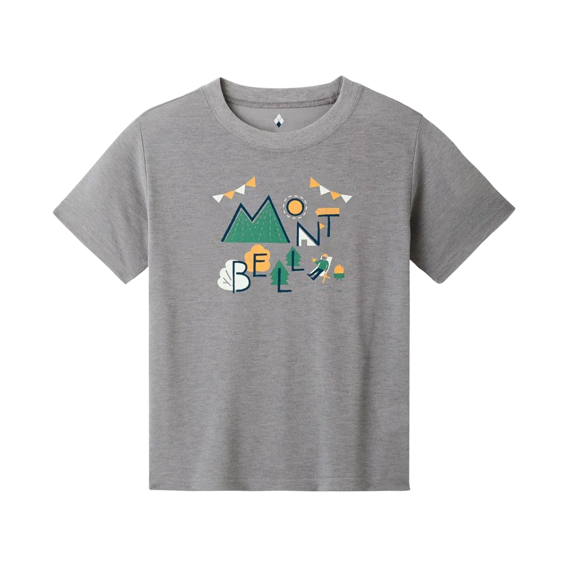 2104844 (Kids) Montbell Cotton Campsite T-Shirt Light Gray