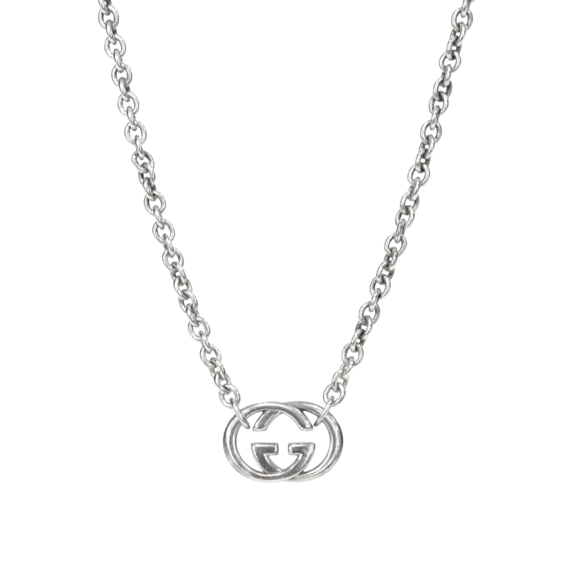 IT7AW7DG2EVN Gucci Interlocking G Silver Necklace A-B48849