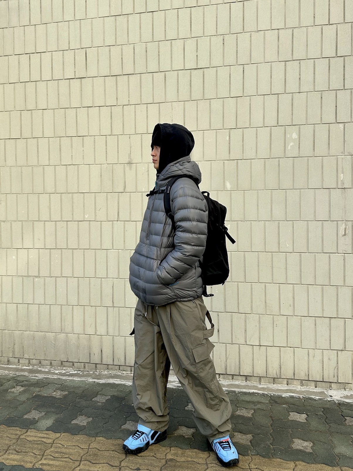 Nike x Ambush Air Adjust Force SP University Blue and Habanero Red 착용 스타일 - 3