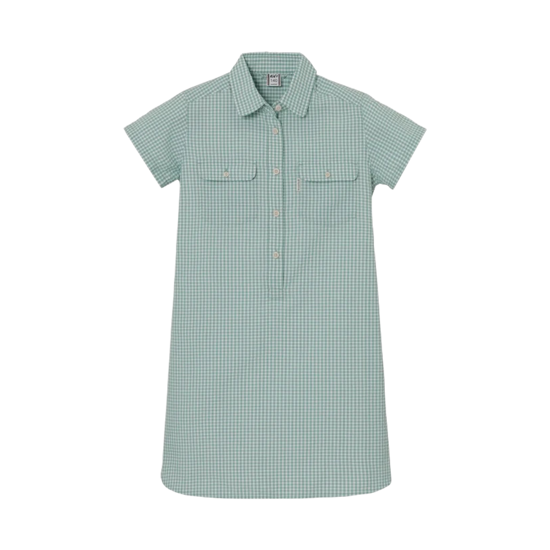 1114554 (Kids) Montbell Wickron Dry Touch Short Sleeve Dress Blue Green 25