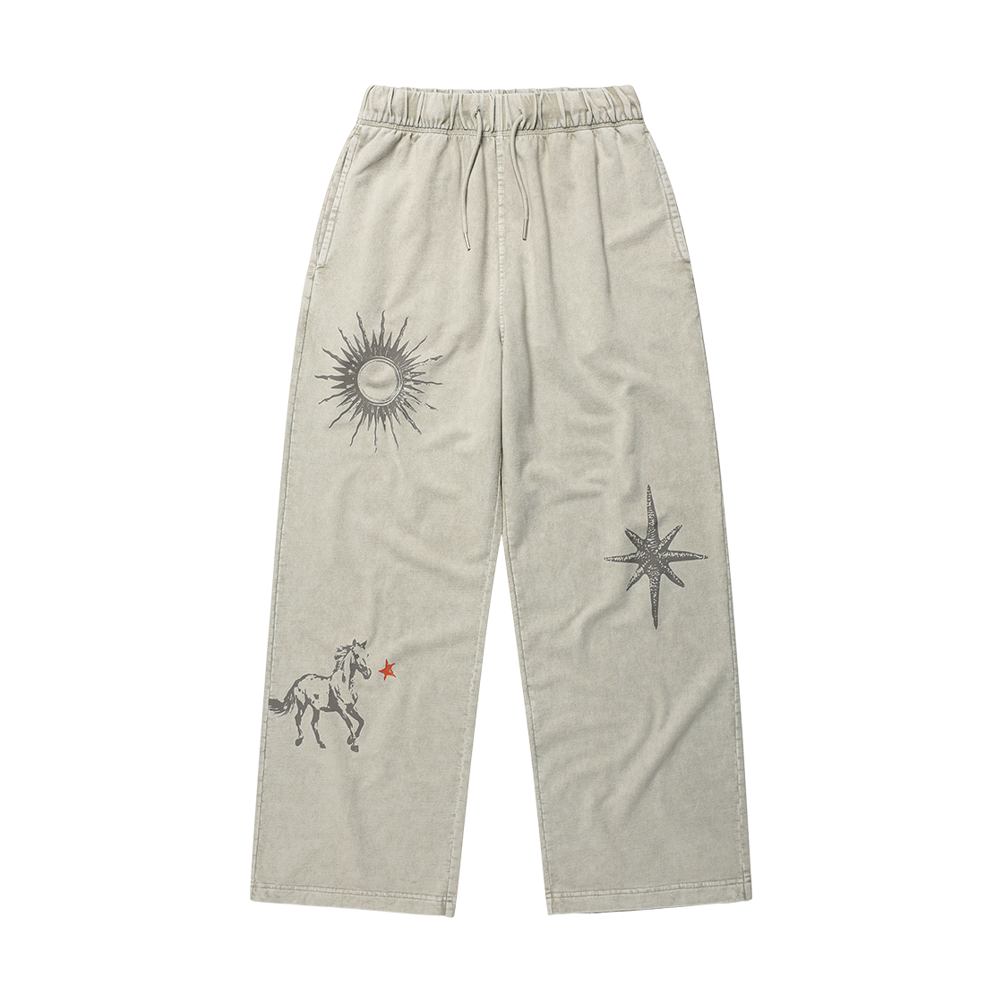 VH2GSUPA01ABE Thevinylhouse Rodeo Washed Sweat Pants Beige