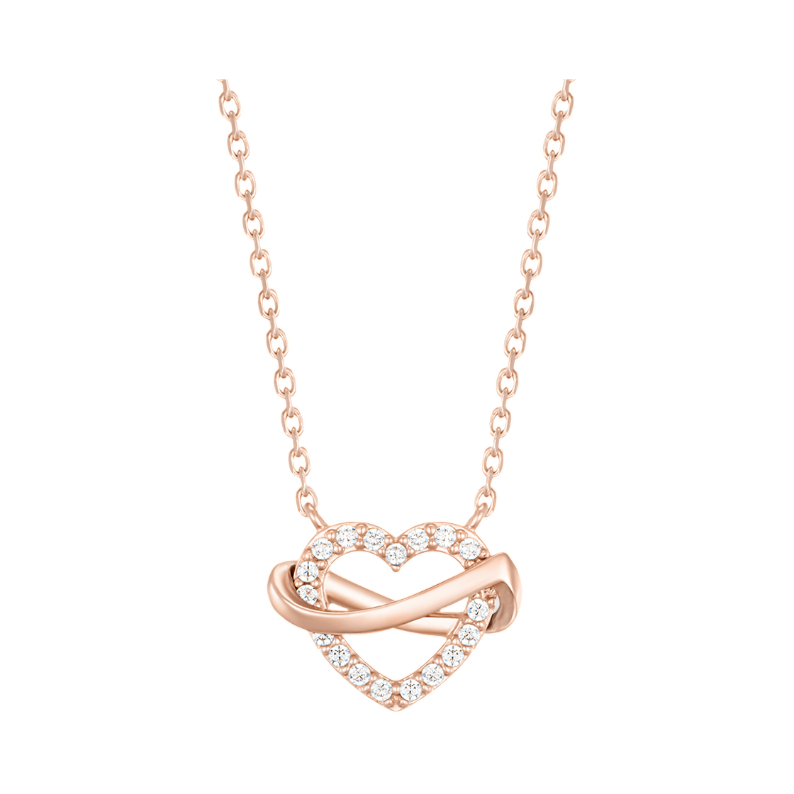 (W) 제이에스티나 에테르 하트 네클리스 로즈 골드((W) J.Estina Eter Heart Necklace Rose Gold) - 1