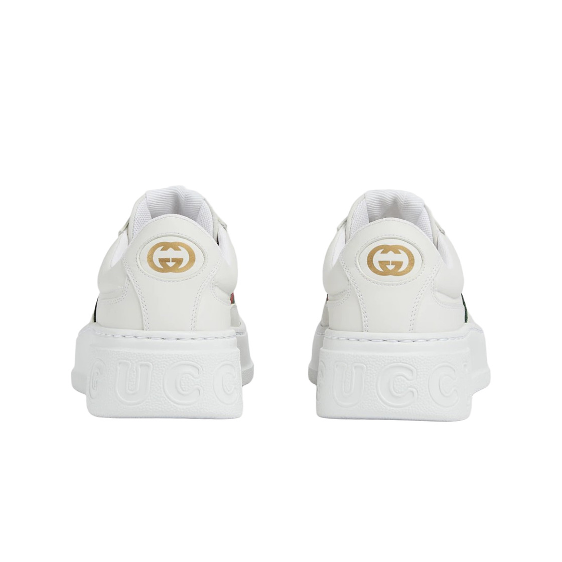 (W) 구찌 청키 스니커즈 화이트 레더((W) Gucci Chunky Sneakers White Leather) - 3