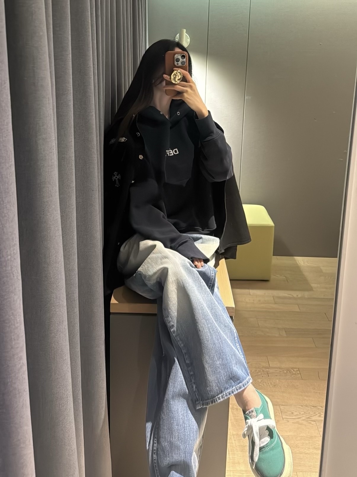 Maison Mihara Yasuhiro Baker OG Sole Canvas Low Cut Sneakers Green, Maison Mihara Yasuhiro Baker OG Sole Canvas Low Cut Sneakers CL Green 착용 스타일 - 2