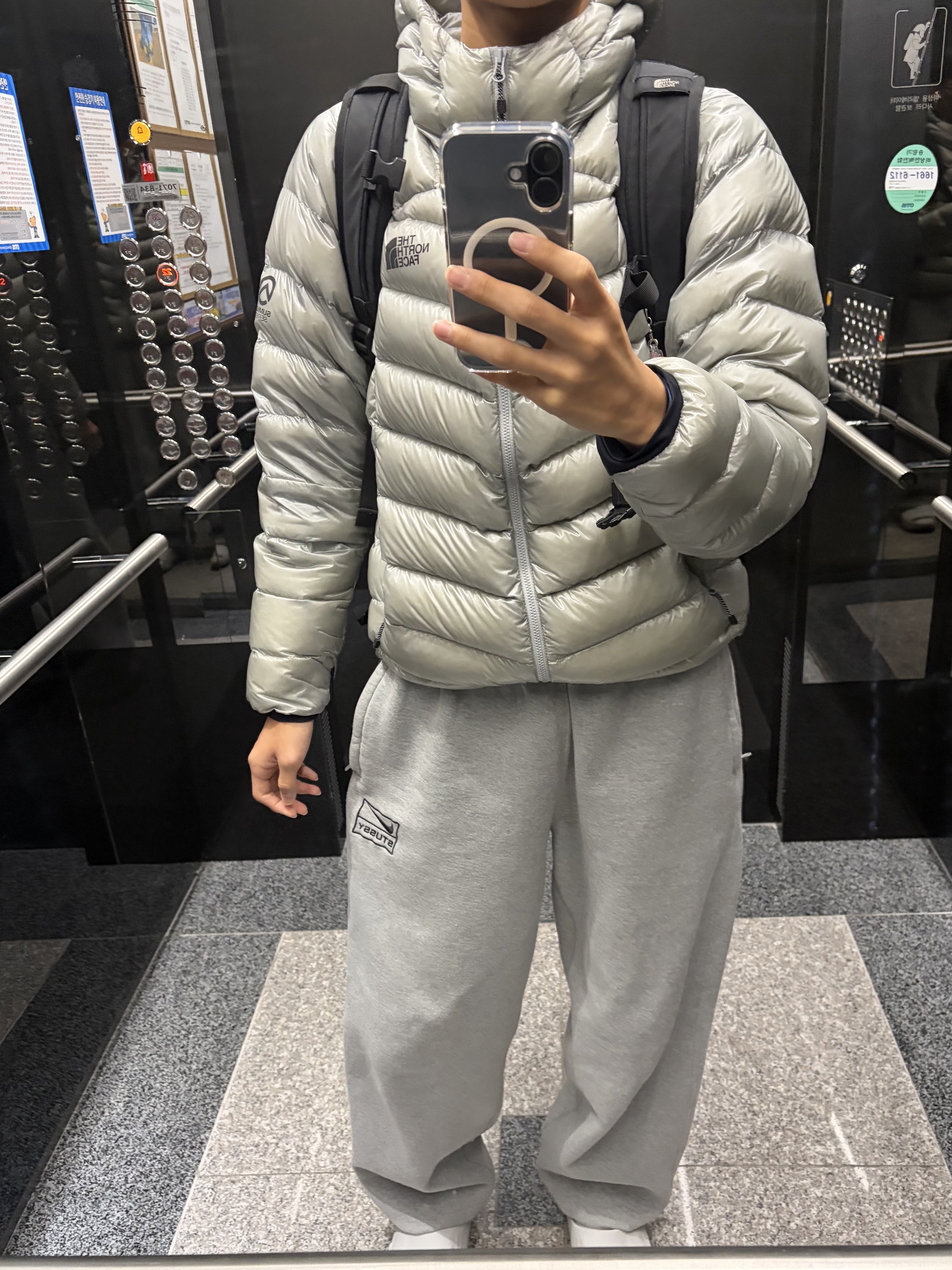 The North Face Summit Mattehorn RDS Down Jacket Light Gray, Apple iPhone 17 256GB Black 착용 스타일