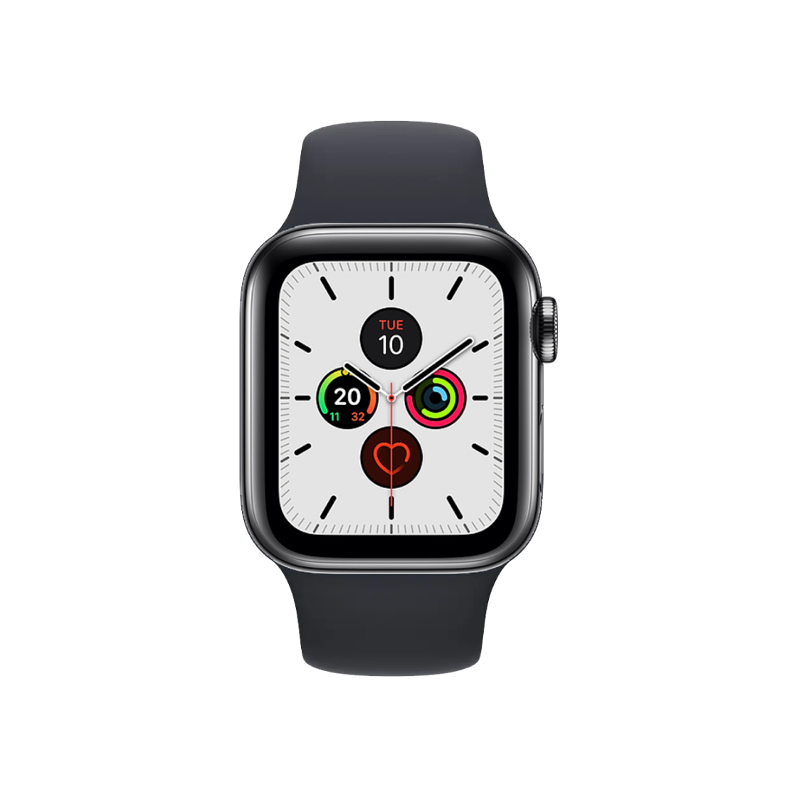 I5A3140600401 [A등급] Refurbished Apple Watch Series 5 40mm GPS+Cellular Spaceblack Stainless Steel Case with Sports Band Midnight