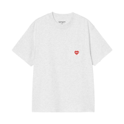 (W) Carhartt WIP S/S Pocket Heart T-Shirt Ash Heather Red