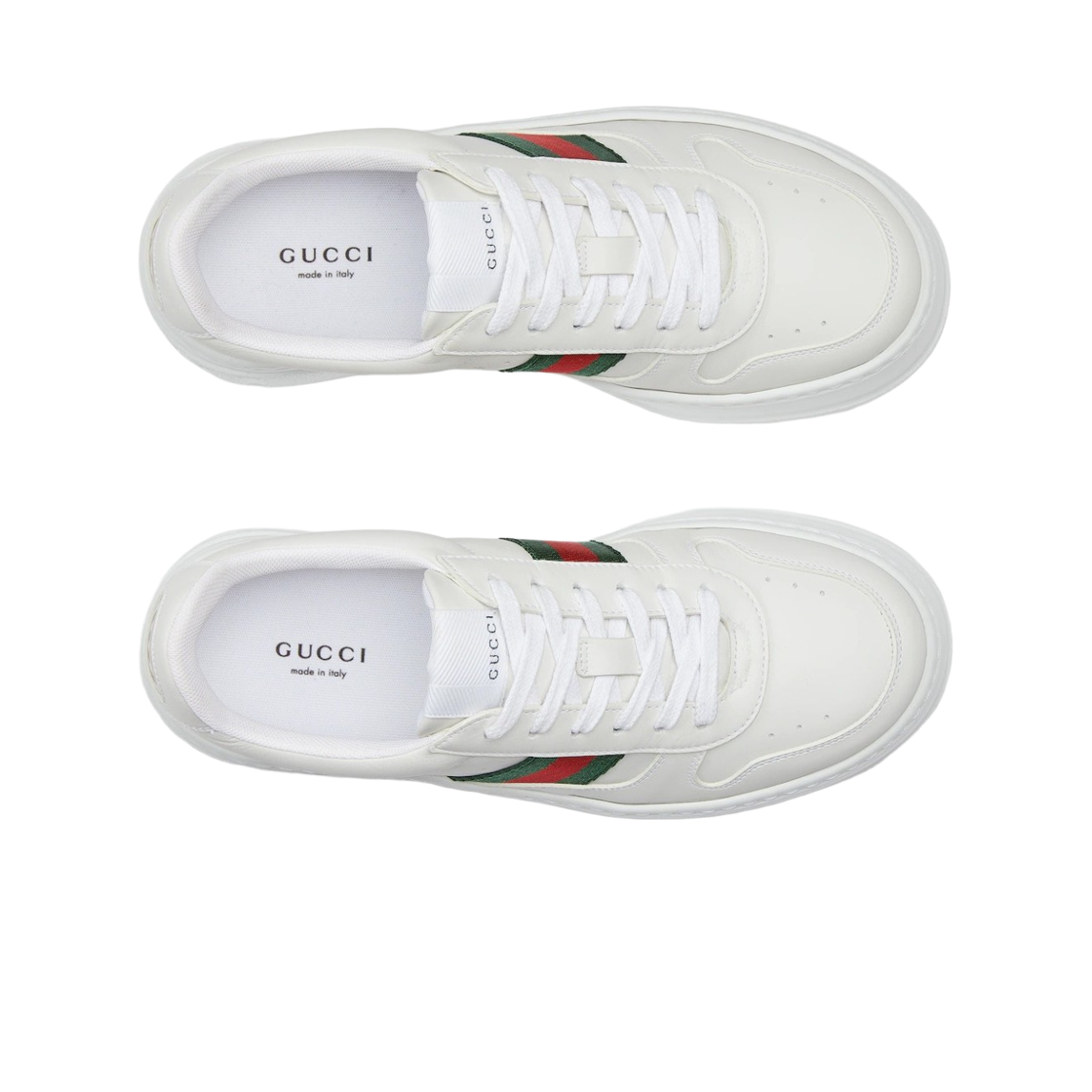 (W) 구찌 청키 스니커즈 화이트 레더((W) Gucci Chunky Sneakers White Leather) - 2
