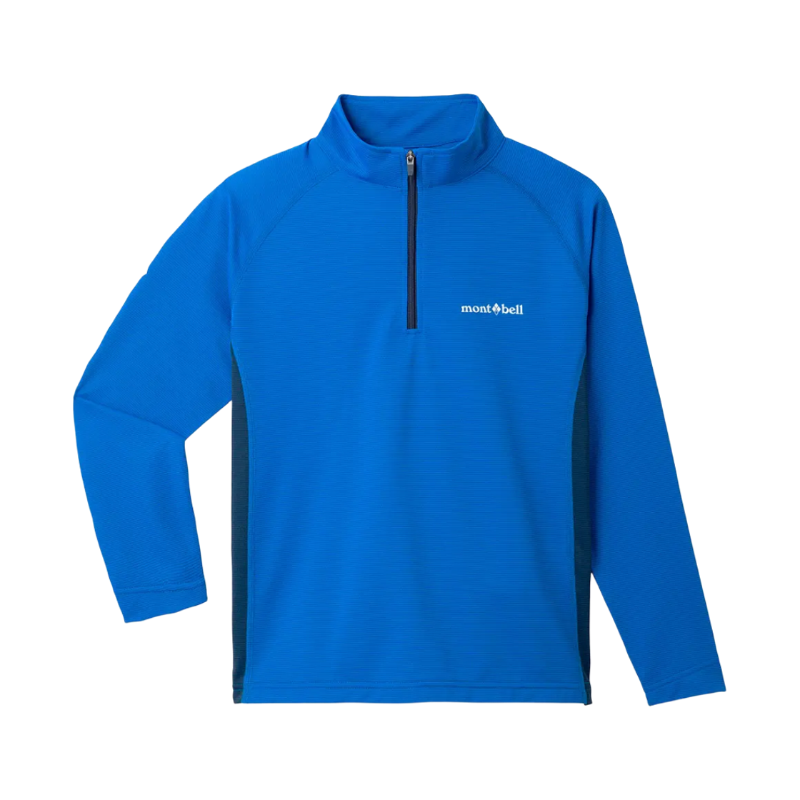 1114643 (Kids) Montbell Cool Long Sleeve Zip Shirt Blue