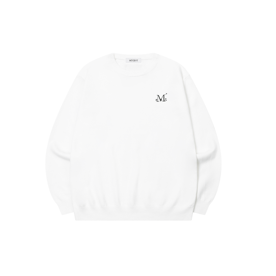 무센트 아드리안 백 레더 루즈핏 니트 남녀공용 (4컬러) 화이트(MUCENT Adrian Back Leather Loose-Fit Knit Unisex (4Color) White)